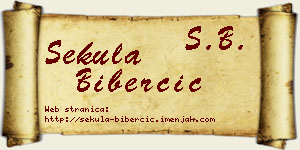 Sekula Biberčić vizit kartica